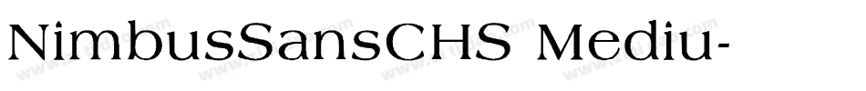 NimbusSansCHS Mediu字体转换